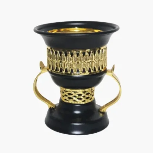 Traditional black incense burner for oud and bakhoor by Kiswah Perfumes UAE