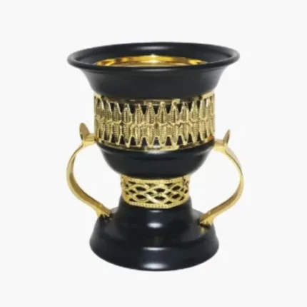 Traditional black incense burner for oud and bakhoor by Kiswah Perfumes UAE